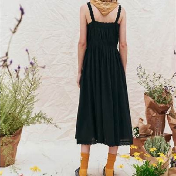 NWT The Great. Black cotton cachet dress. Size 1. - Picture 3 of 10